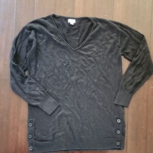 J. Crew Classic Black Knit Sweater